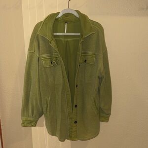 Free People Green Oversized Jacket